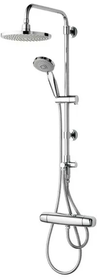 Saniscan New Waterfall duschstångsset med tak- och handdusch, krom